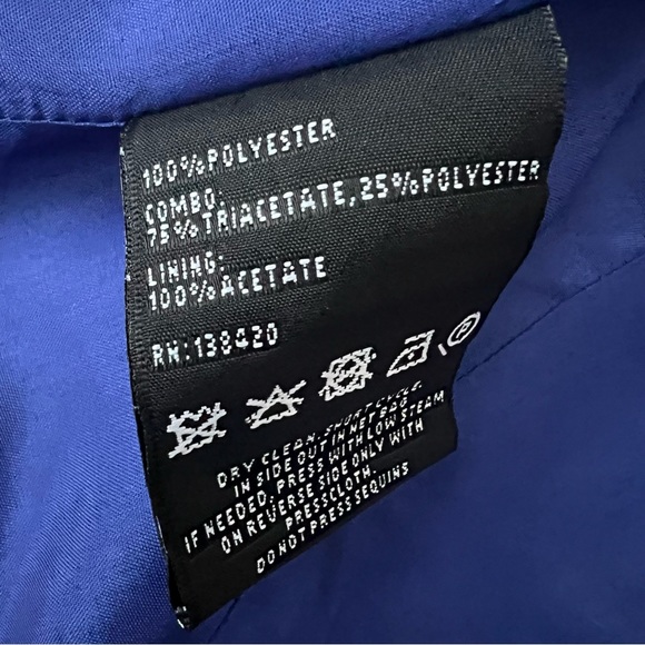 Carlisle Bluish Purple Sequin Evening Blazer Jacket - Picture 6 of 15